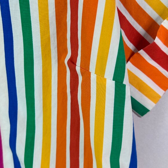 Christopher John Rogers x Target Rainbow Striped Button Down Belted Dress - Picture 6 of 15